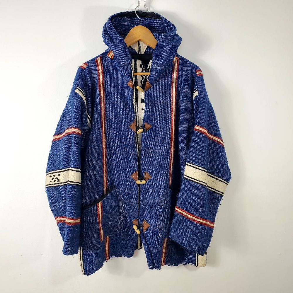 Vintage 90s Colorful Button Pocket Bohemian Jacket - Size L/XL